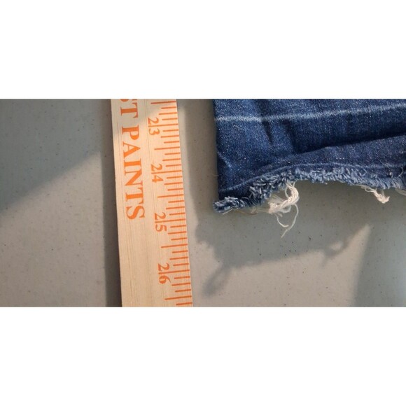&DENIM Baggy High Waist Culotte Jeans Frayed Hem Size 29 Grunge Punk Skater - Picture 12 of 14